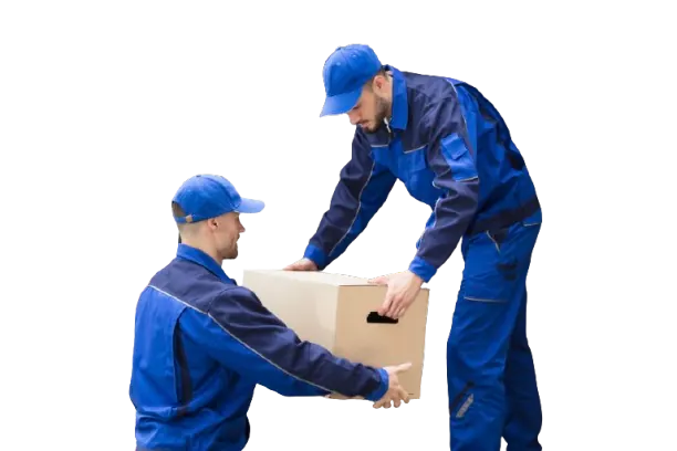 Man and van unloading boxes in alperton