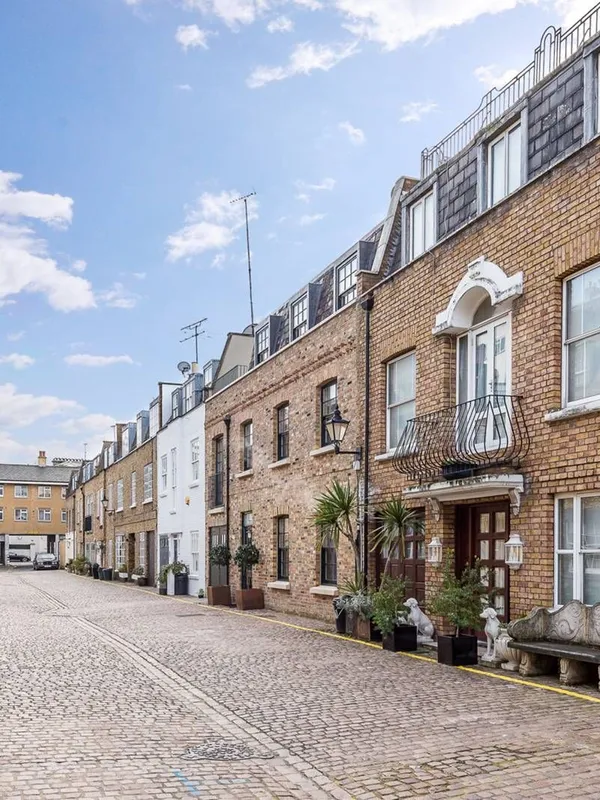 Childs Hill North West London residential street with houses and flats near main road connections